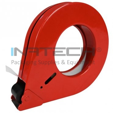 Диспенсер из металла для клейкой ленты 25 мм х 60 м, Размеры ленты мм / 25 х 60 м, Ручное использование, Материал металл, Цвет красный / синий