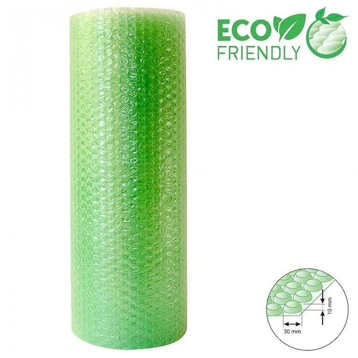 Folie Cu Bule Mari Eco Friendly Latime 600 mm, Lungime 50 m, Grosime 120 my, Culoare Verde-Folie Cu Bule De Aer Mari