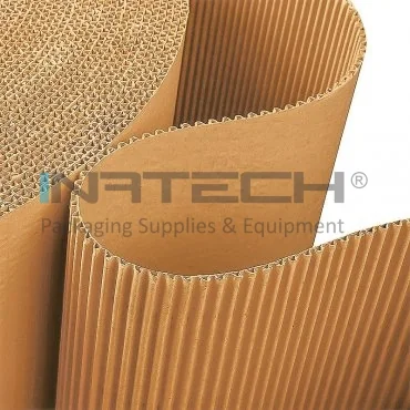 Рулон гофрированного картона типа II (CO2) длиной 23,8 м, шириной 1050 мм, натурального цвета, тип картон CO2, квадратные метры / рулон 25