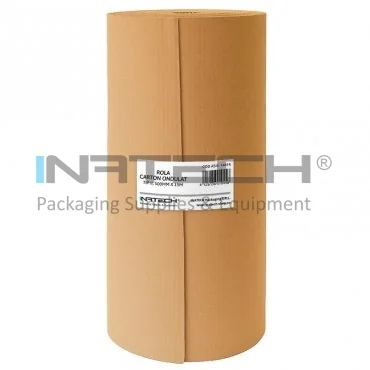 Картонная рулонная волна типа II (CO2) длиной 15 м, шириной 500 мм, натурального цвета, тип картон CO2, квадратные метры / рулон 7.5.