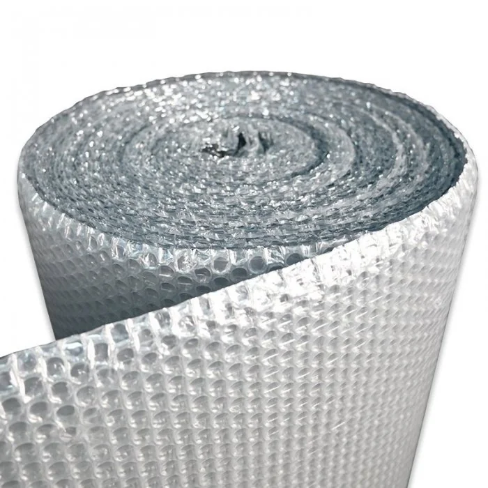 Folie Cu Bule Mici Aluminizata Latime 1200 mm, Lungime 34 m, Straturi 3, Grosime 80 my, Culoare Argintiu-Folie Cu Bule De Aer...